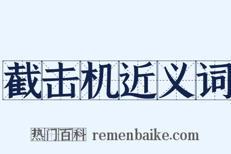 截击机近义词是什么意思的图片